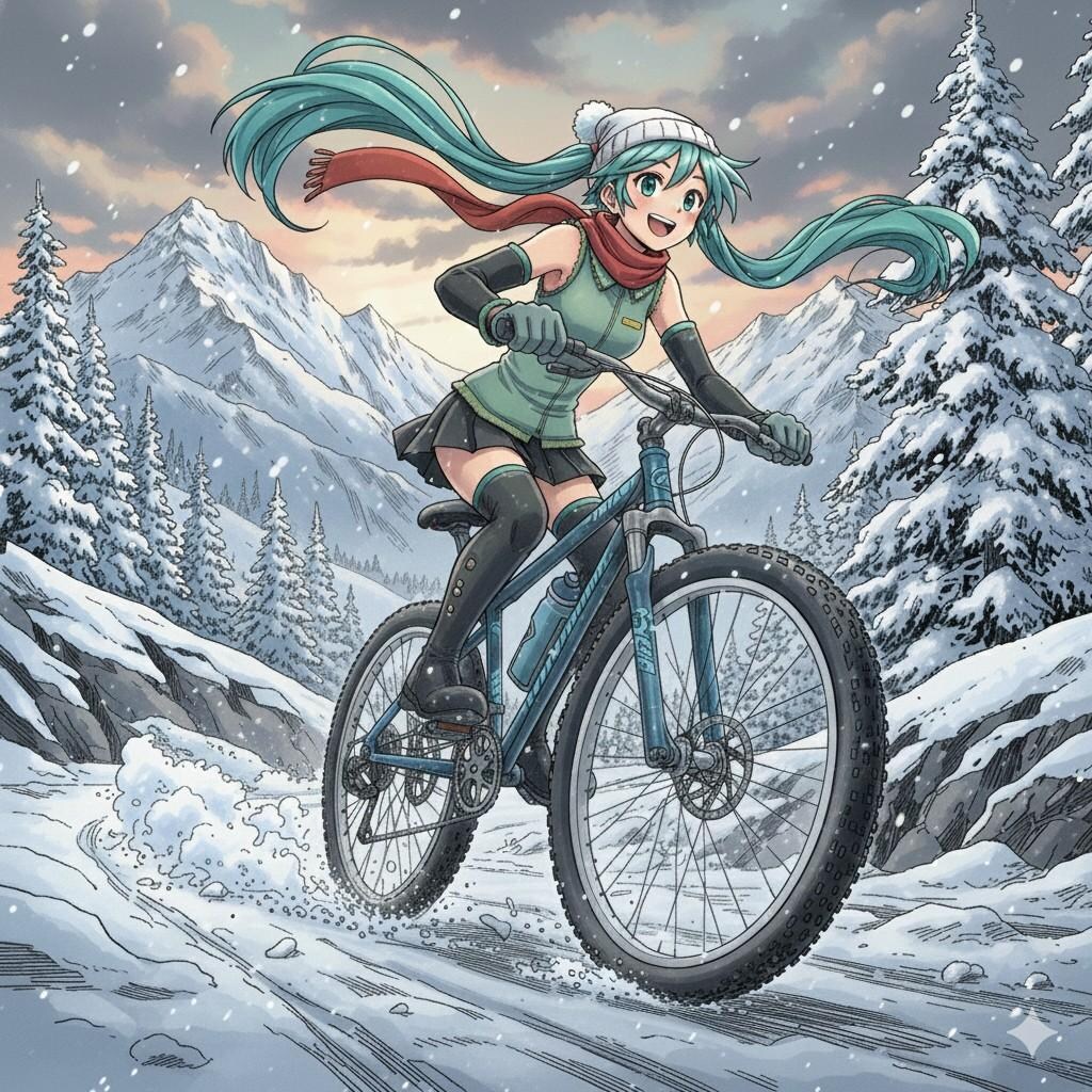 雪道を走る!!