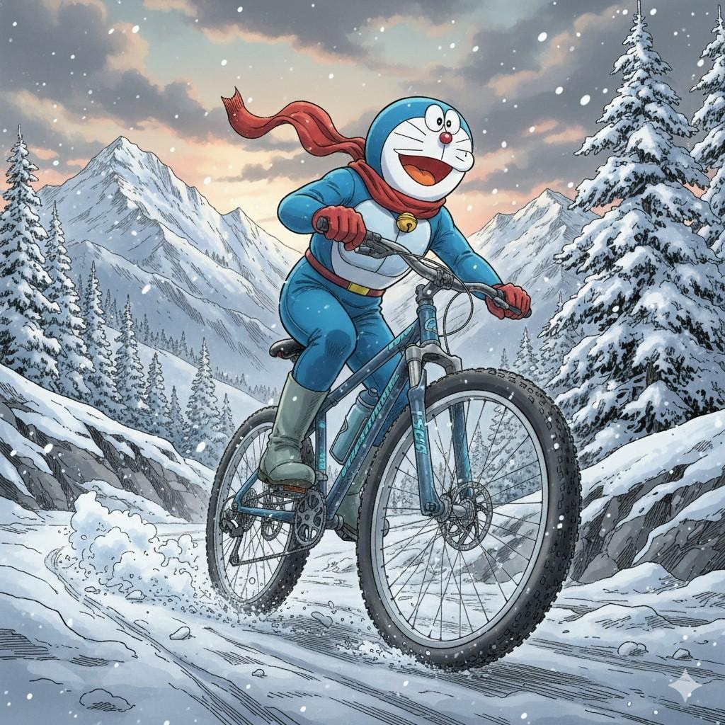 雪道を走る!!