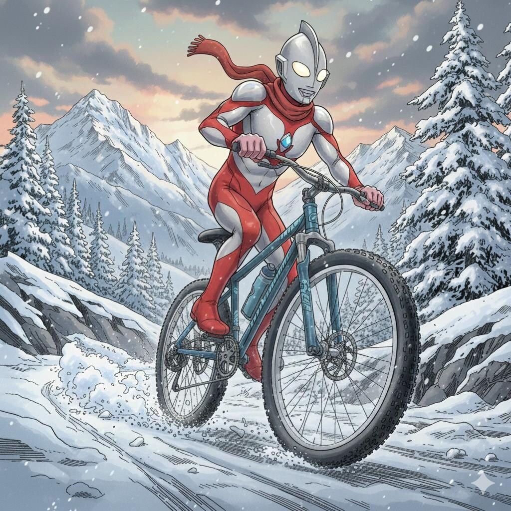 雪道を走る!!
