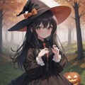ハロウィン黒髪少女 2枚目