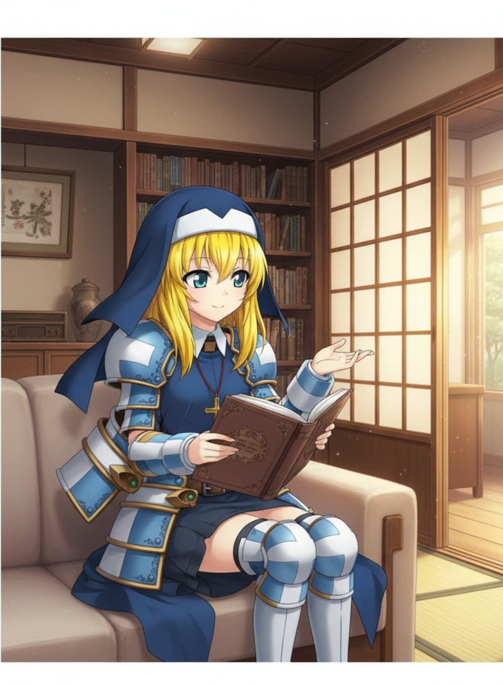 読書するキリシタン大名