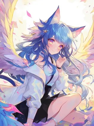青髪の天使