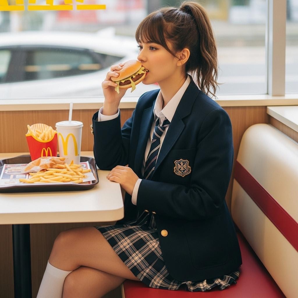 マクドナルドで仲良く