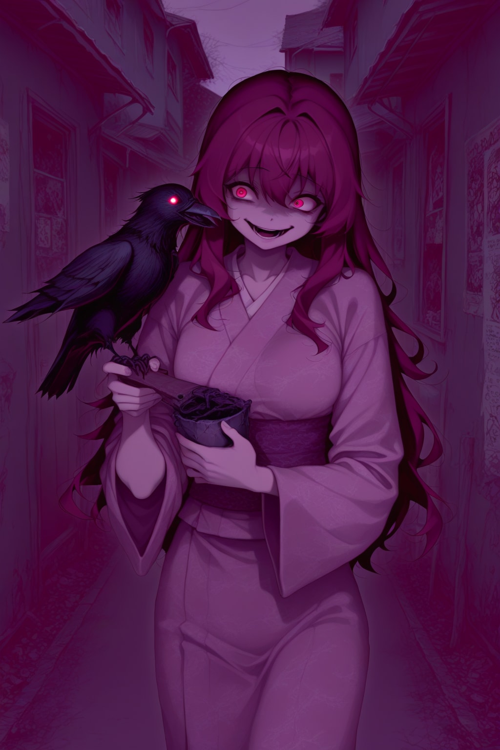 赤髪ちゃんとカラス