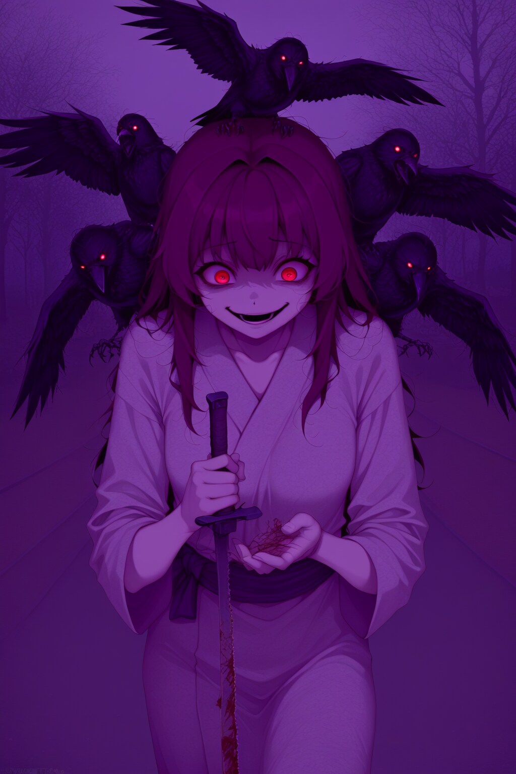 赤髪ちゃんとカラス