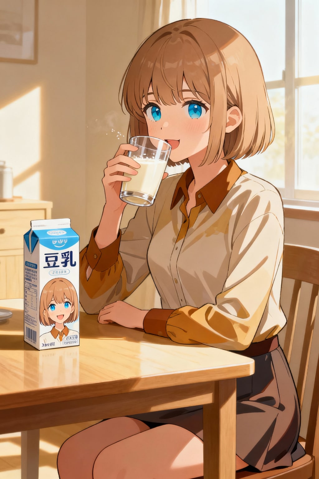 豆乳を飲む豆乳