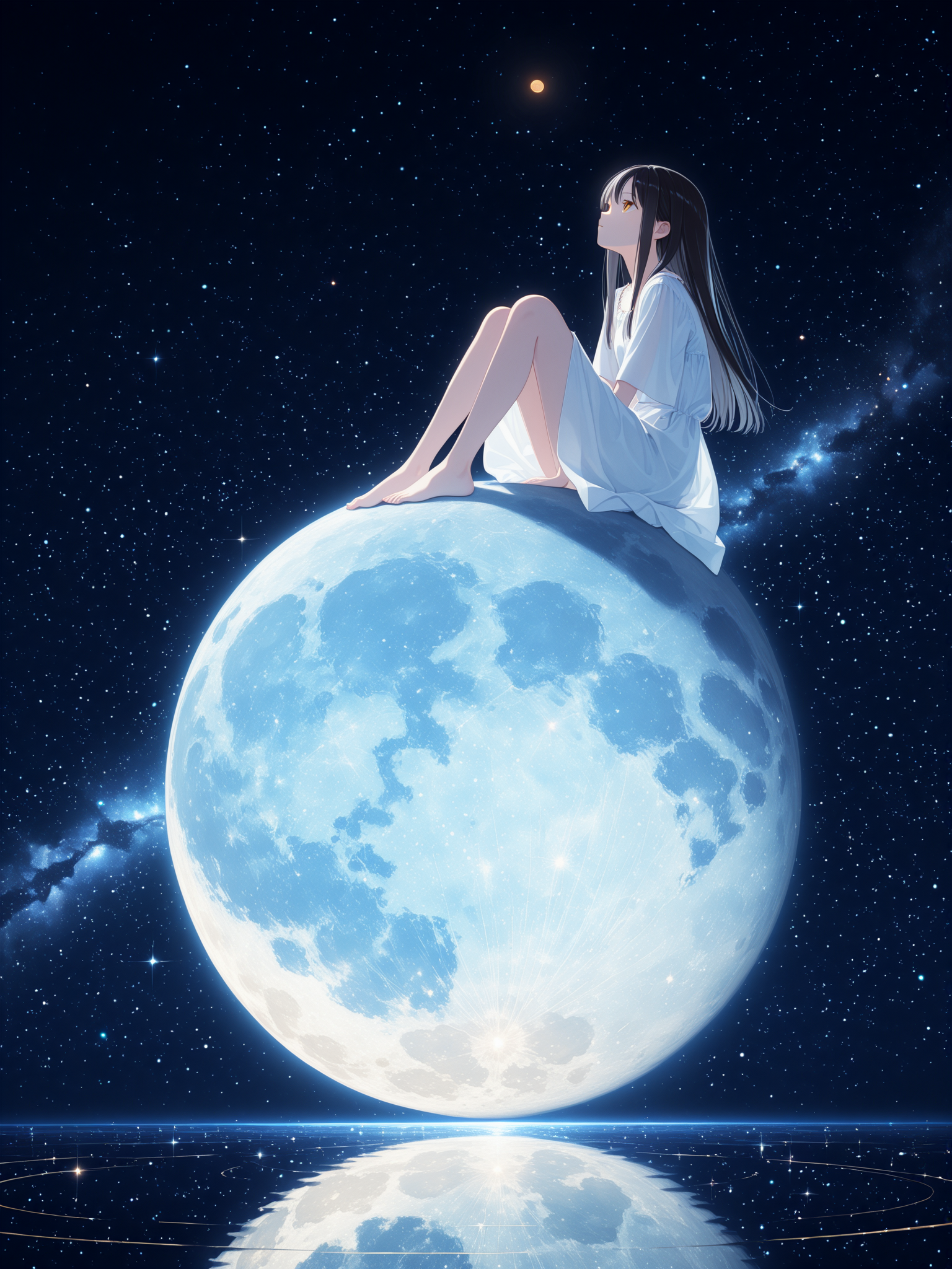 月のてっぺんで見る夢 | の人気AIイラスト・グラビア