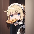 🍕おピッツァもぐもぐしながらチラ見しちゃう系メイドちゃん🍕 4枚目