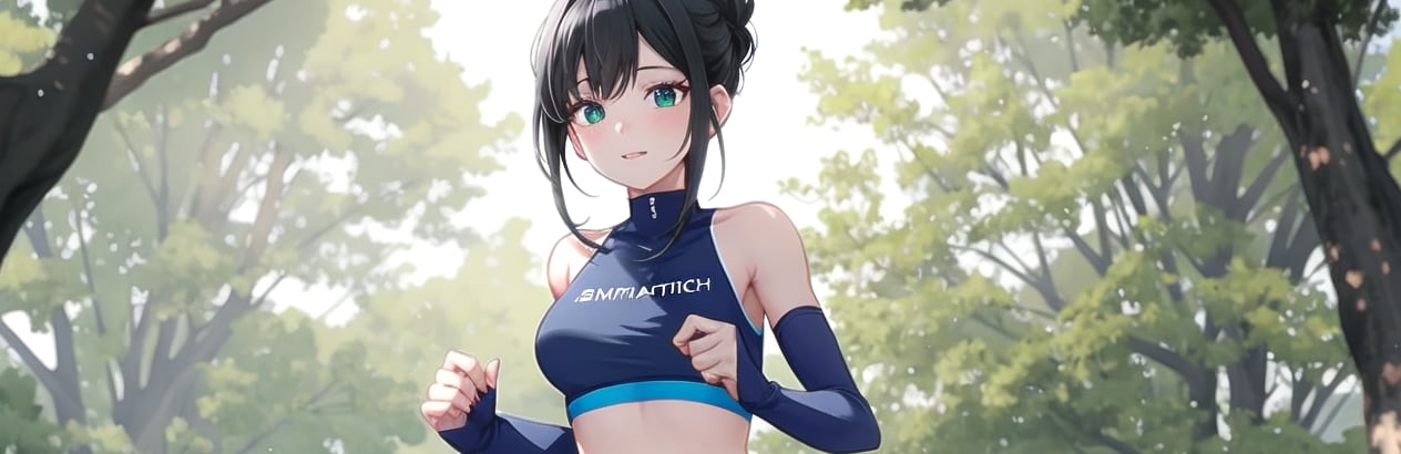 桜公園をランニングで汗をかくV4B