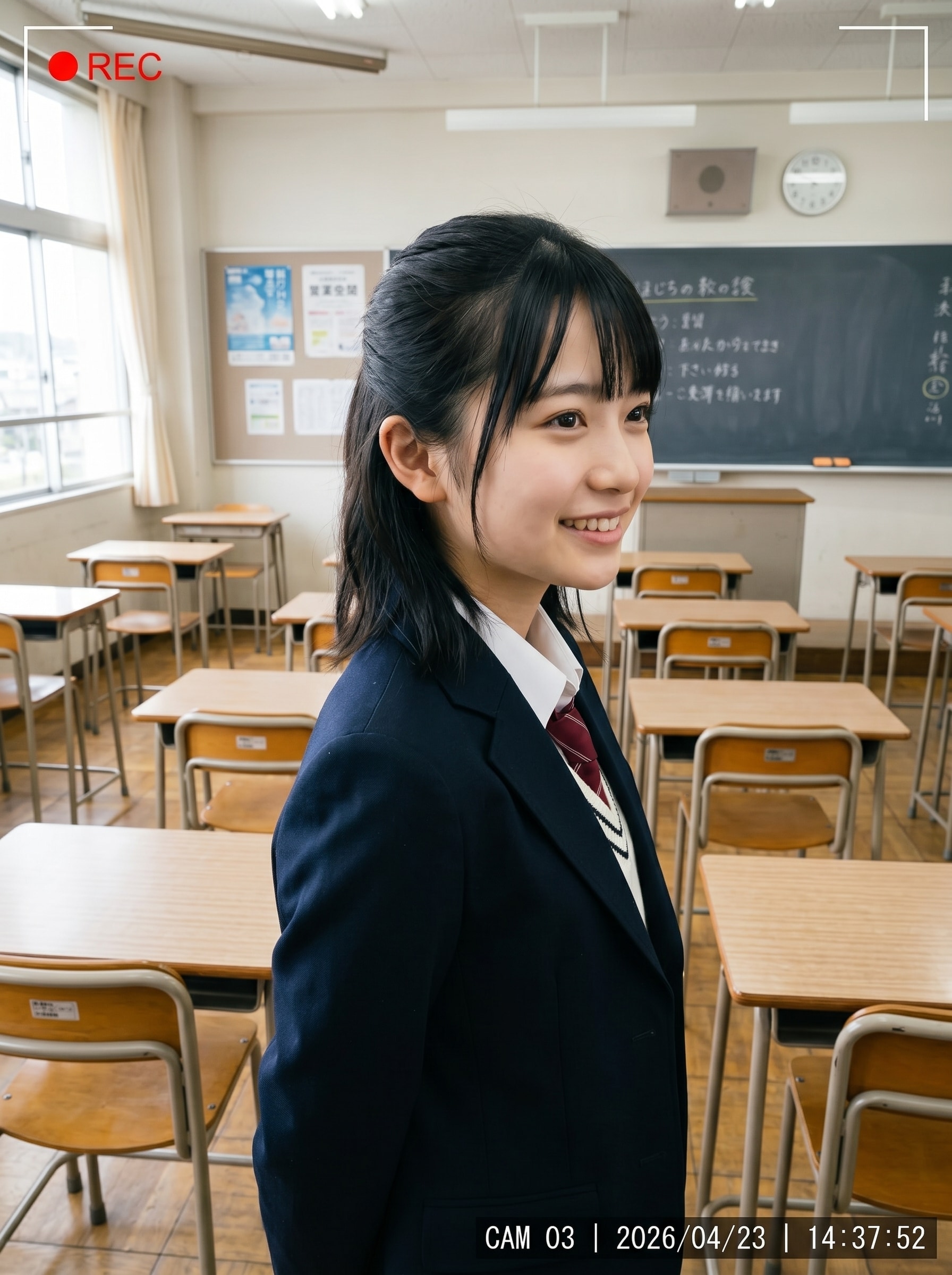 女子高生の着替えを