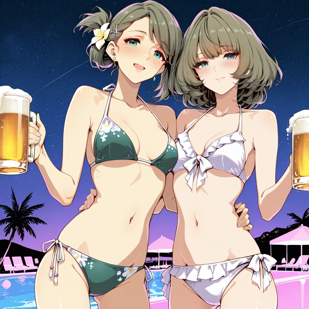 リゾートの夜はちちぷ～い‼（乾杯）