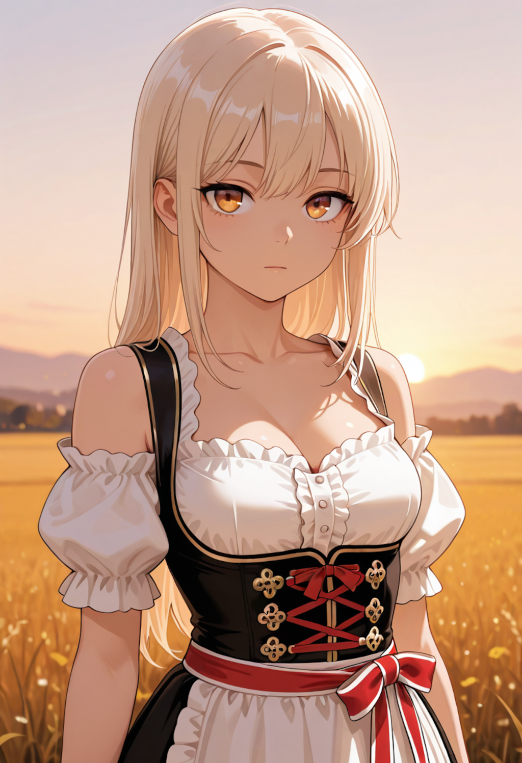 夕凪の金髪少女