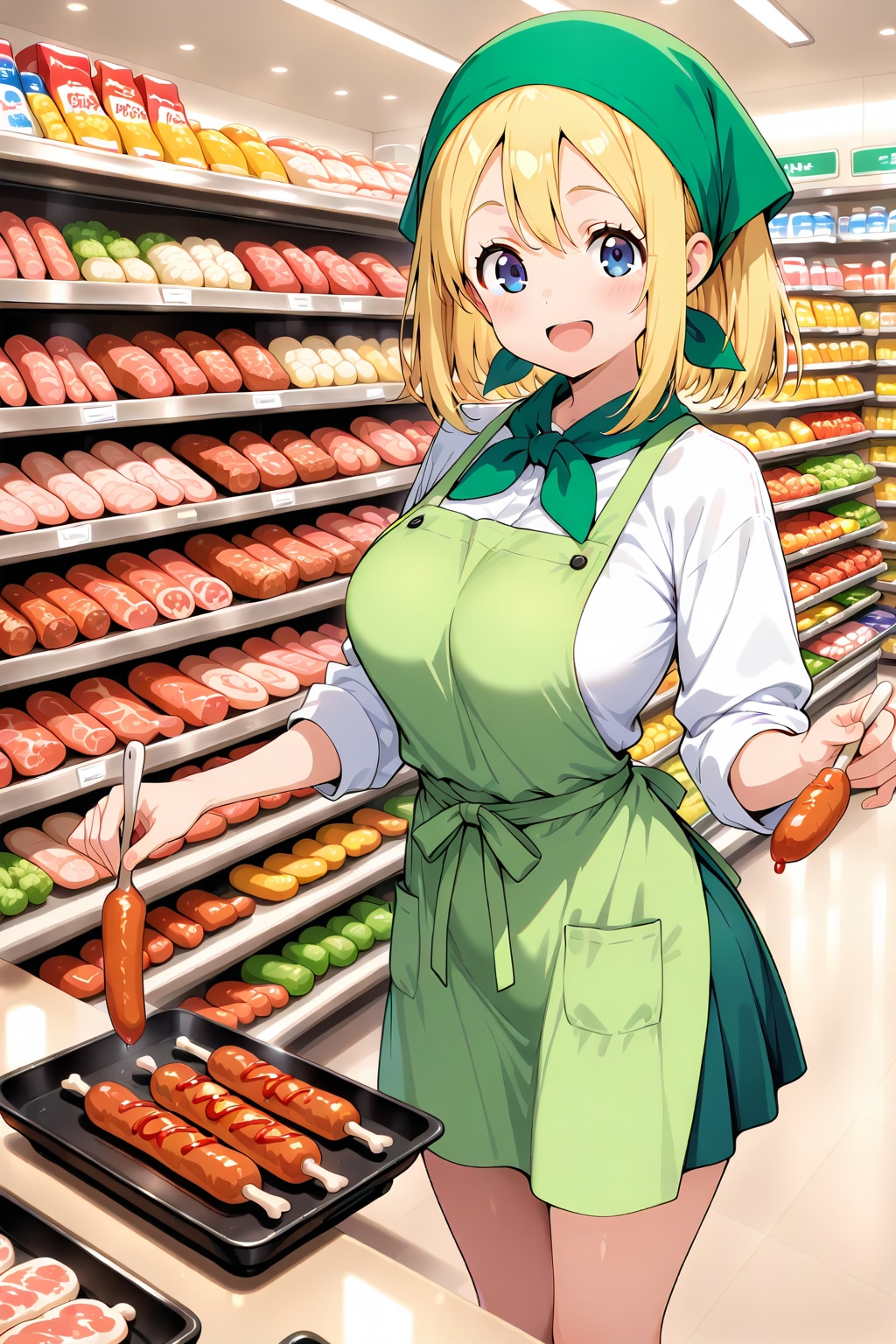 試食やってまーす、ぱくっ。 | の人気AIイラスト・グラビア