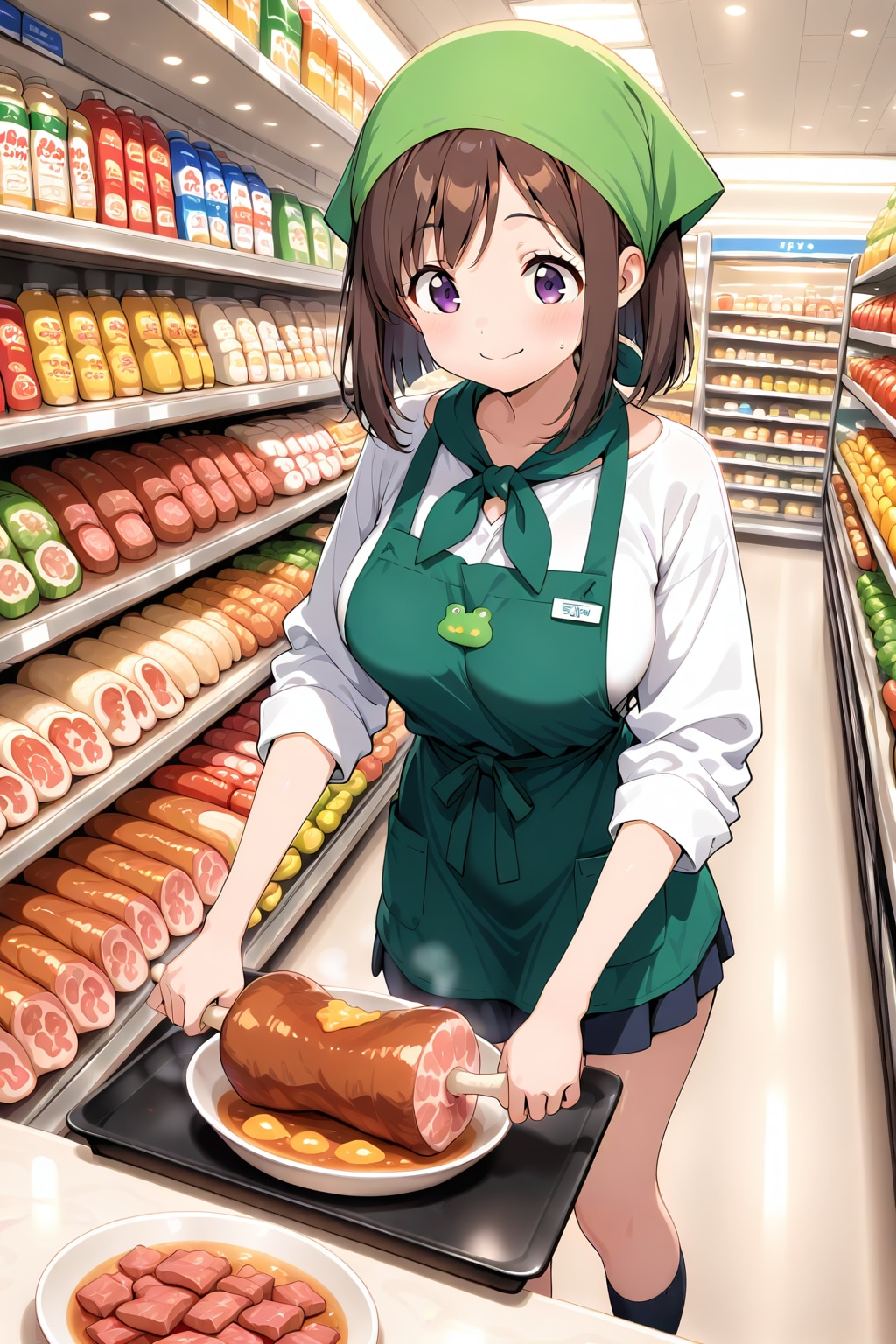 試食やってまーす、ぱくっ。