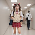 愛ちゃんの制服カタログ撮影 4枚目