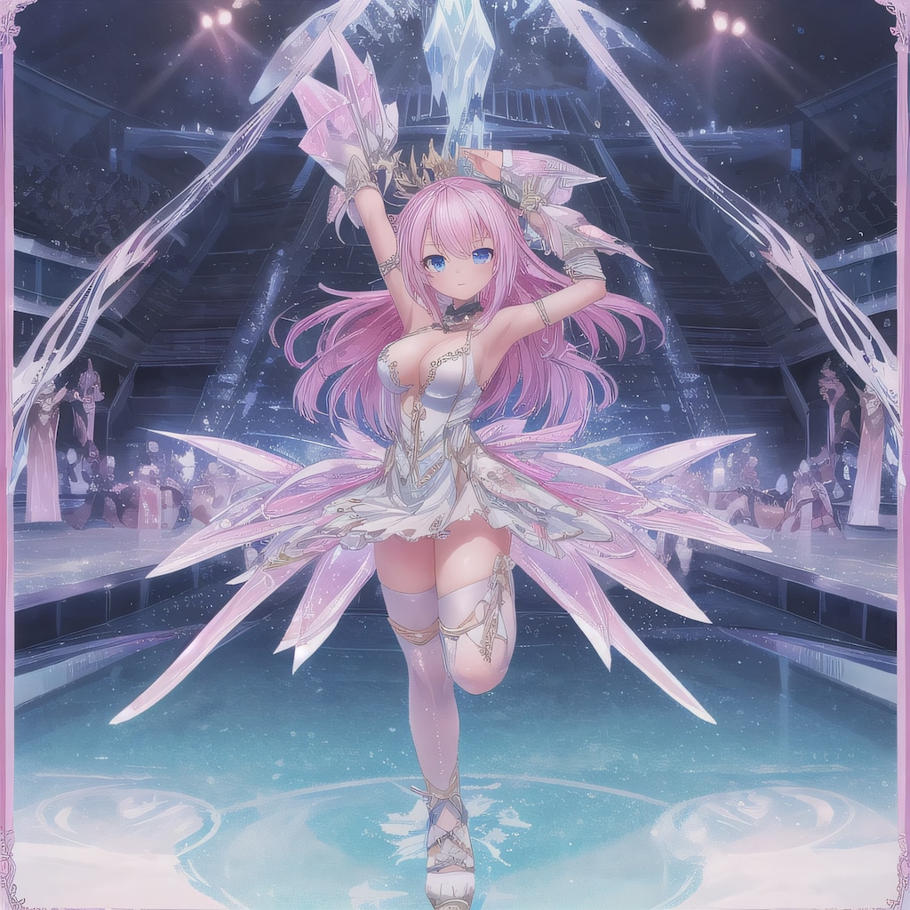 ピンク髪ロングでフィギュアの少女６