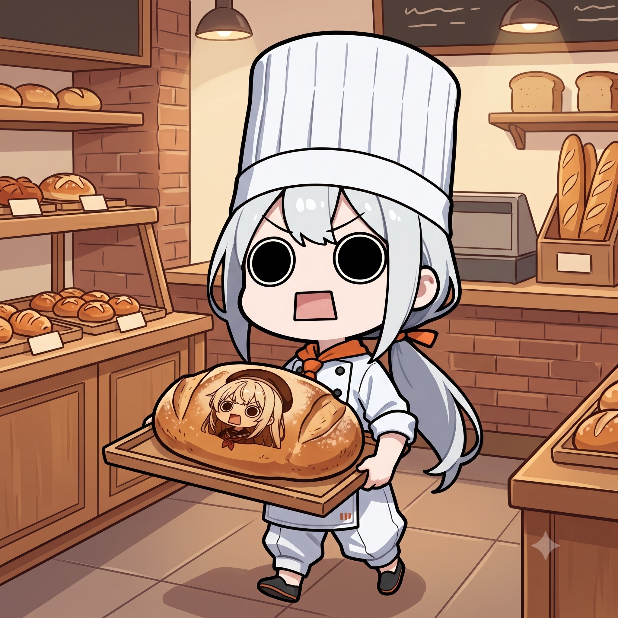 パンを運ぶパン屋えらいこっちゃ嬢