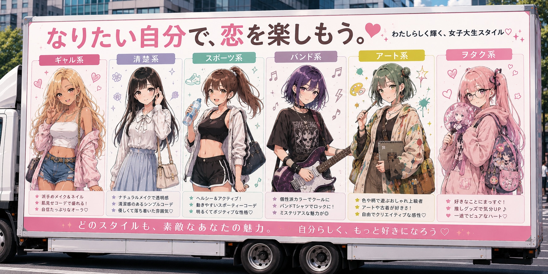 私服+水着ファッション紹介(6タイプ)