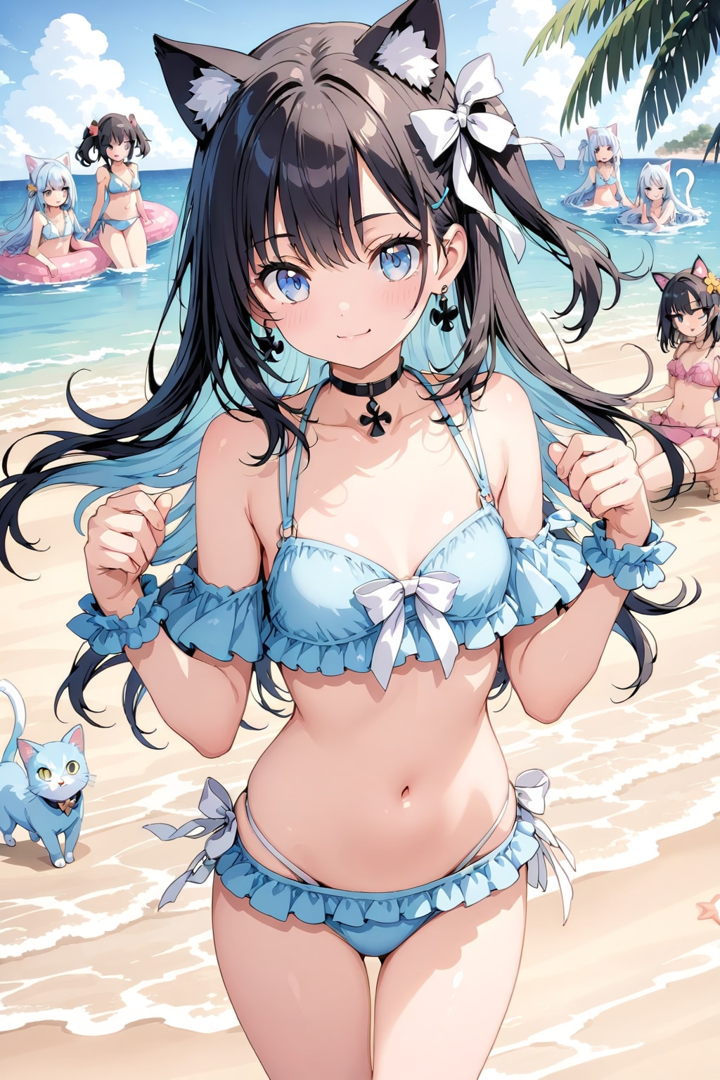 暑い夏にクール猫