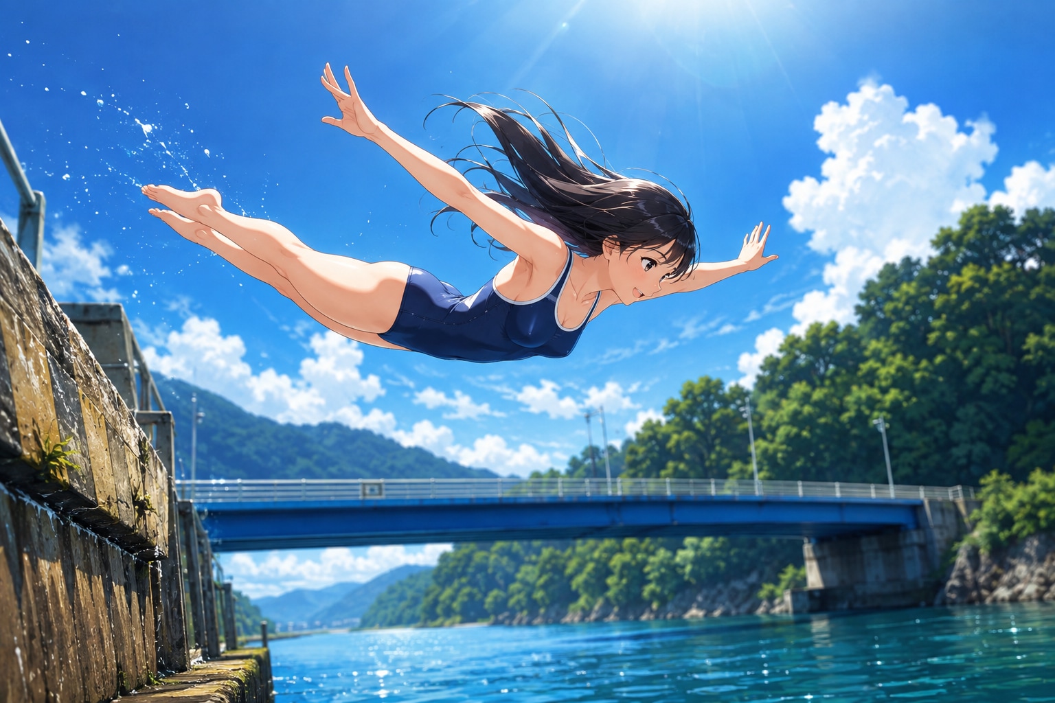 川にダ〜イブ