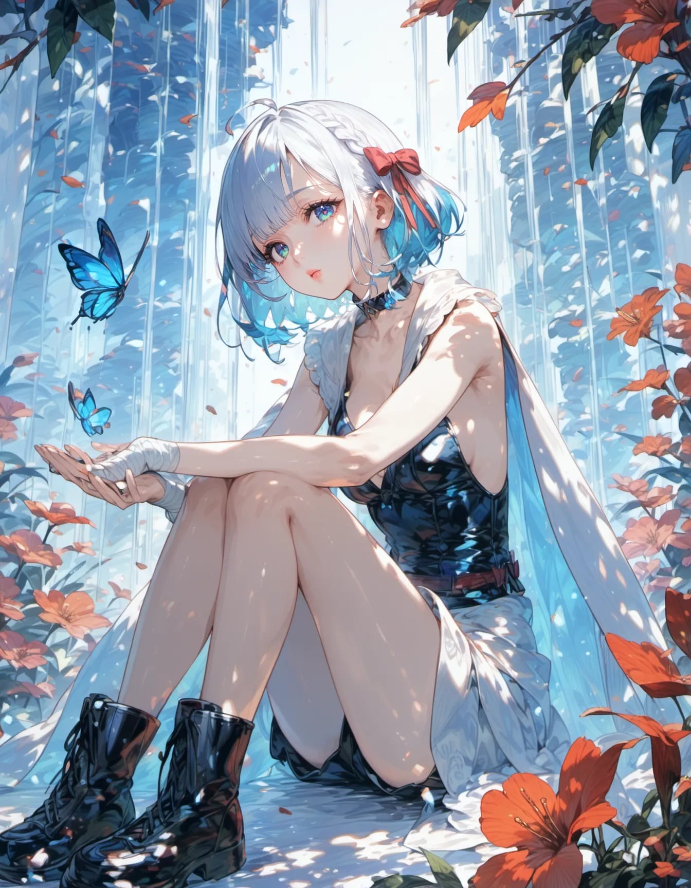 Butterfly's Repose by the Falls