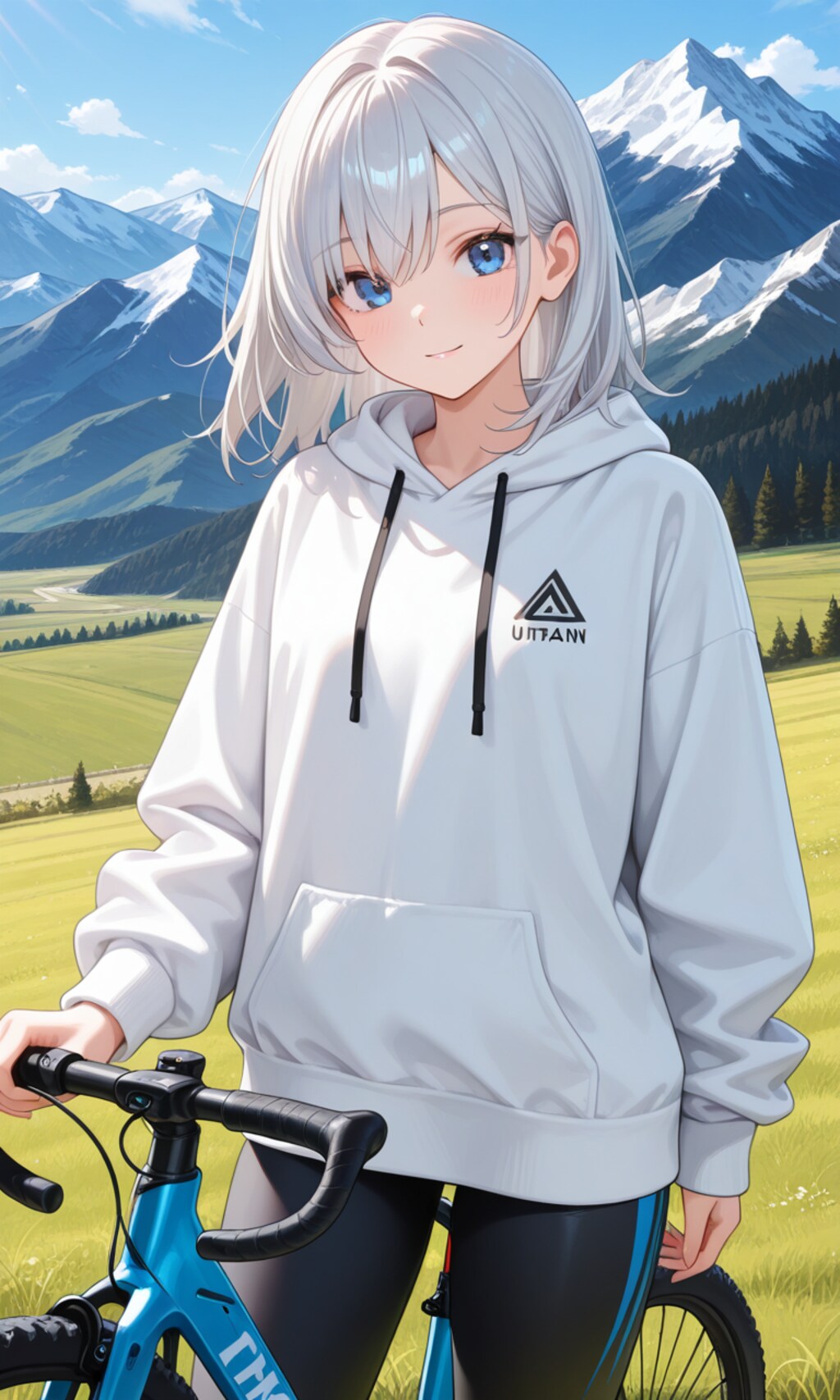 銀髪ちゃんとマウンテンバイク