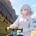 銀髪ちゃんとマウンテンバイク 2枚目