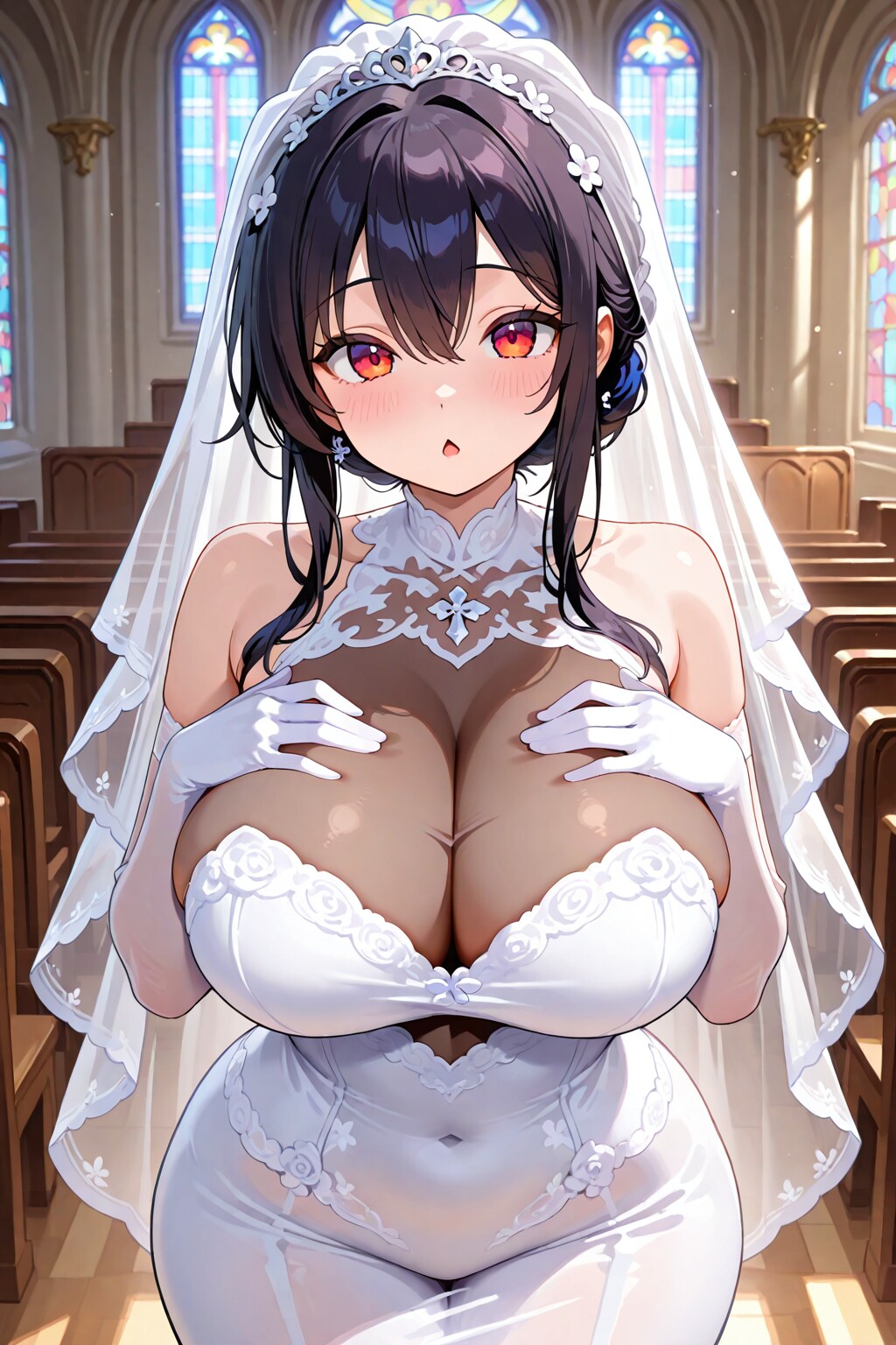 胸元シースルー
