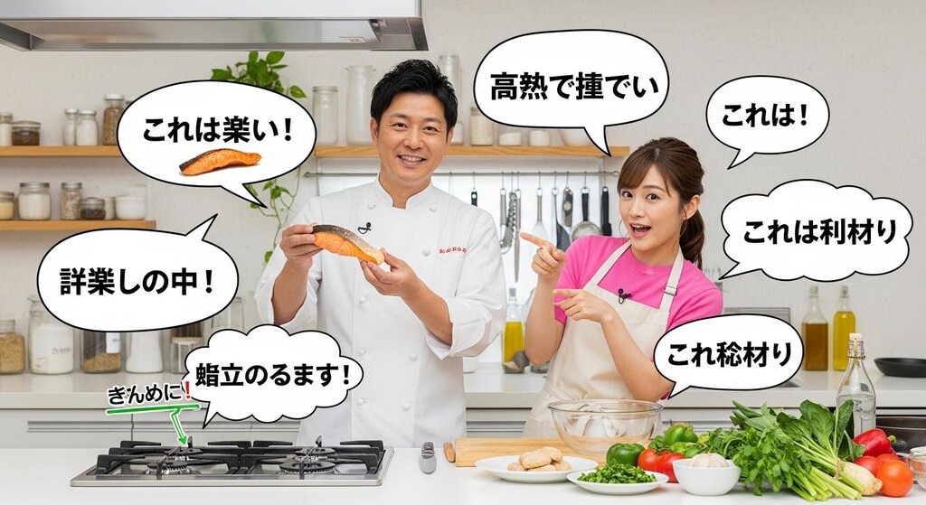 今日は料理番組で喋ってもらった