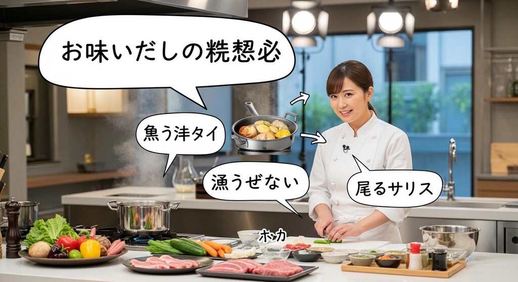 今日は料理番組で喋ってもらった