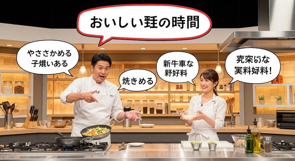 今日は料理番組で喋ってもらった