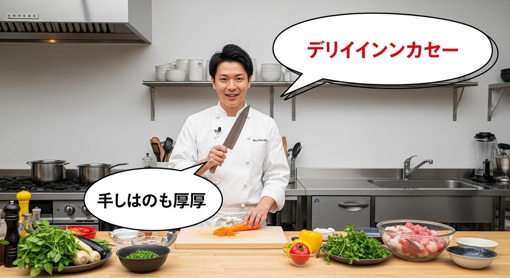 今日は料理番組で喋ってもらった