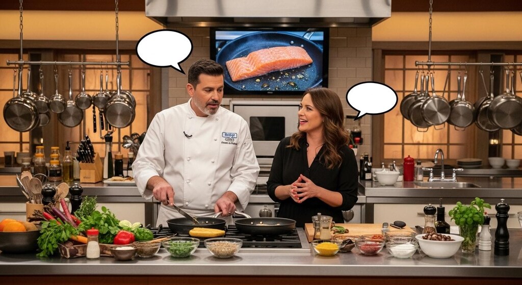 今日は料理番組で喋ってもらった