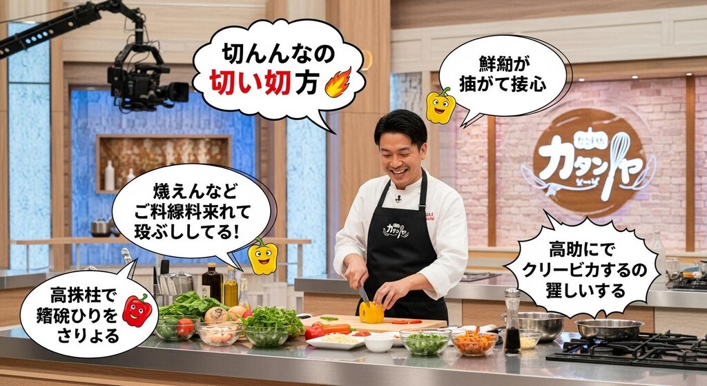 今日は料理番組で喋ってもらった