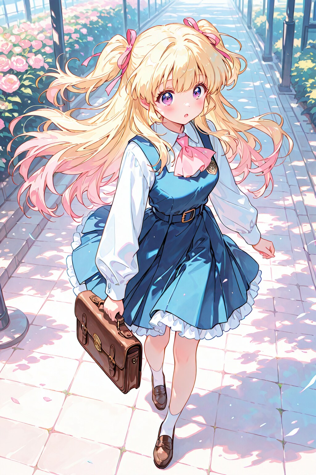登校する麻衣子ちゃん