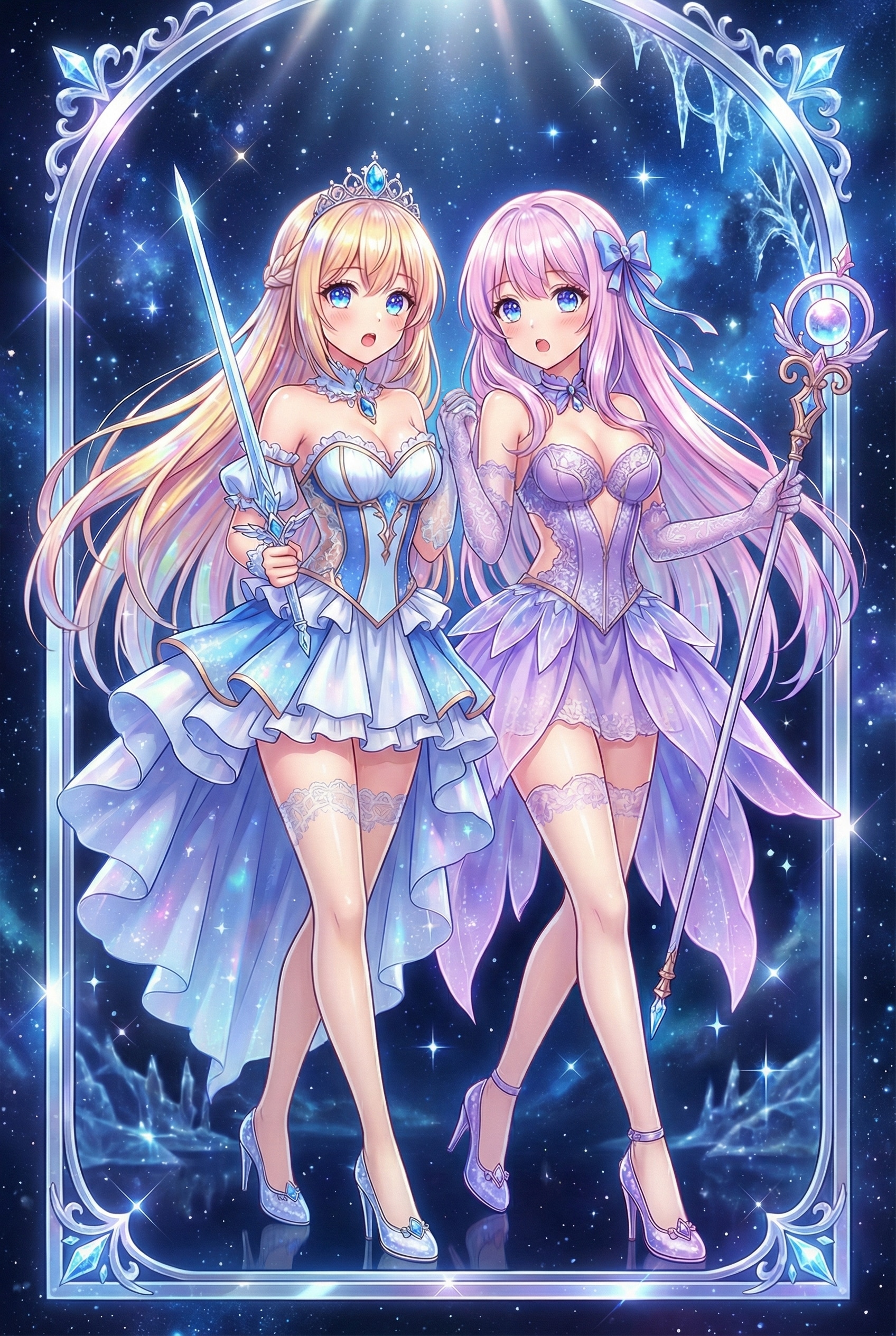 蒼月を纏う姫たち | の人気AIイラスト・グラビア