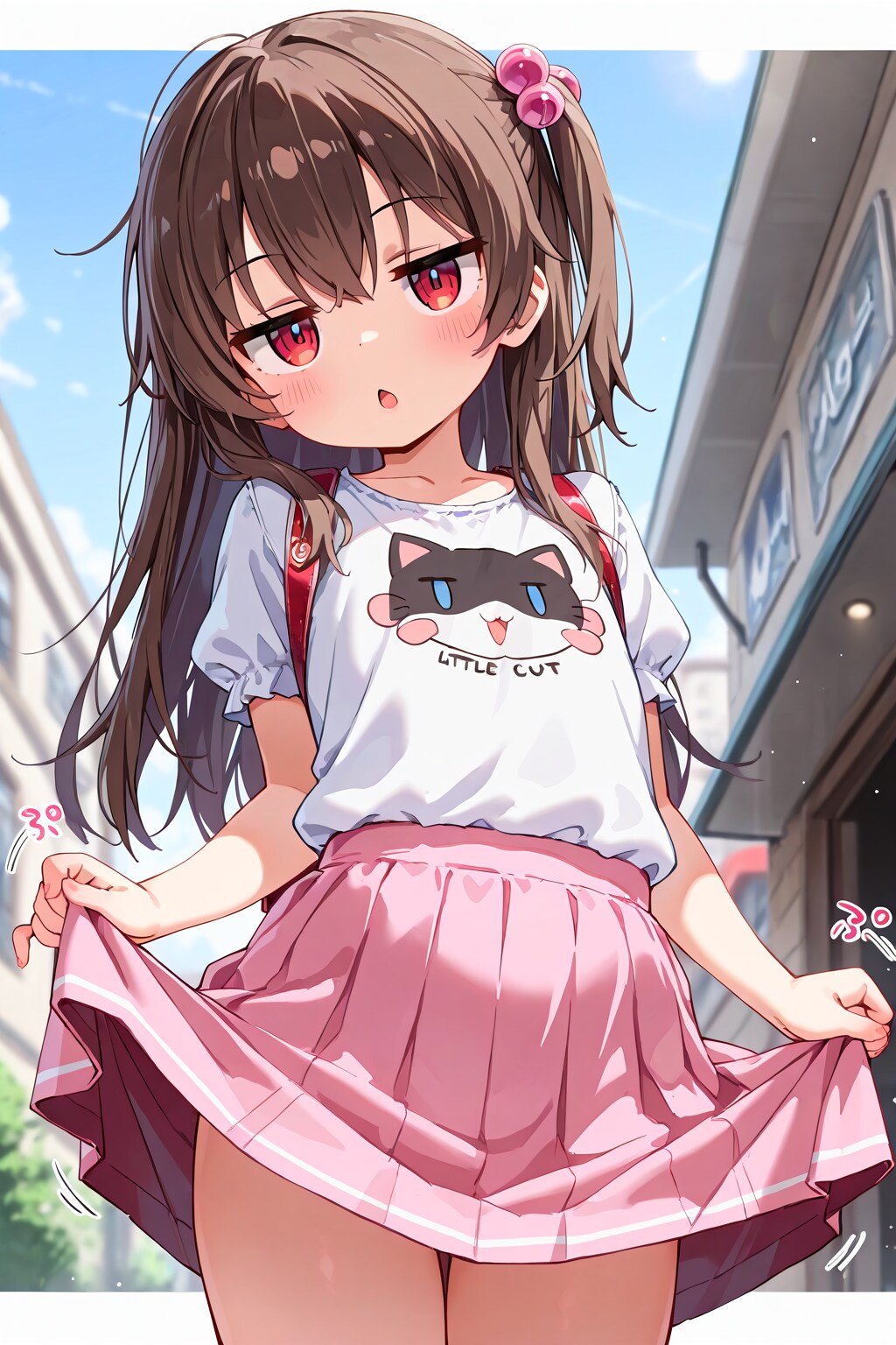 スカートパタパタ
