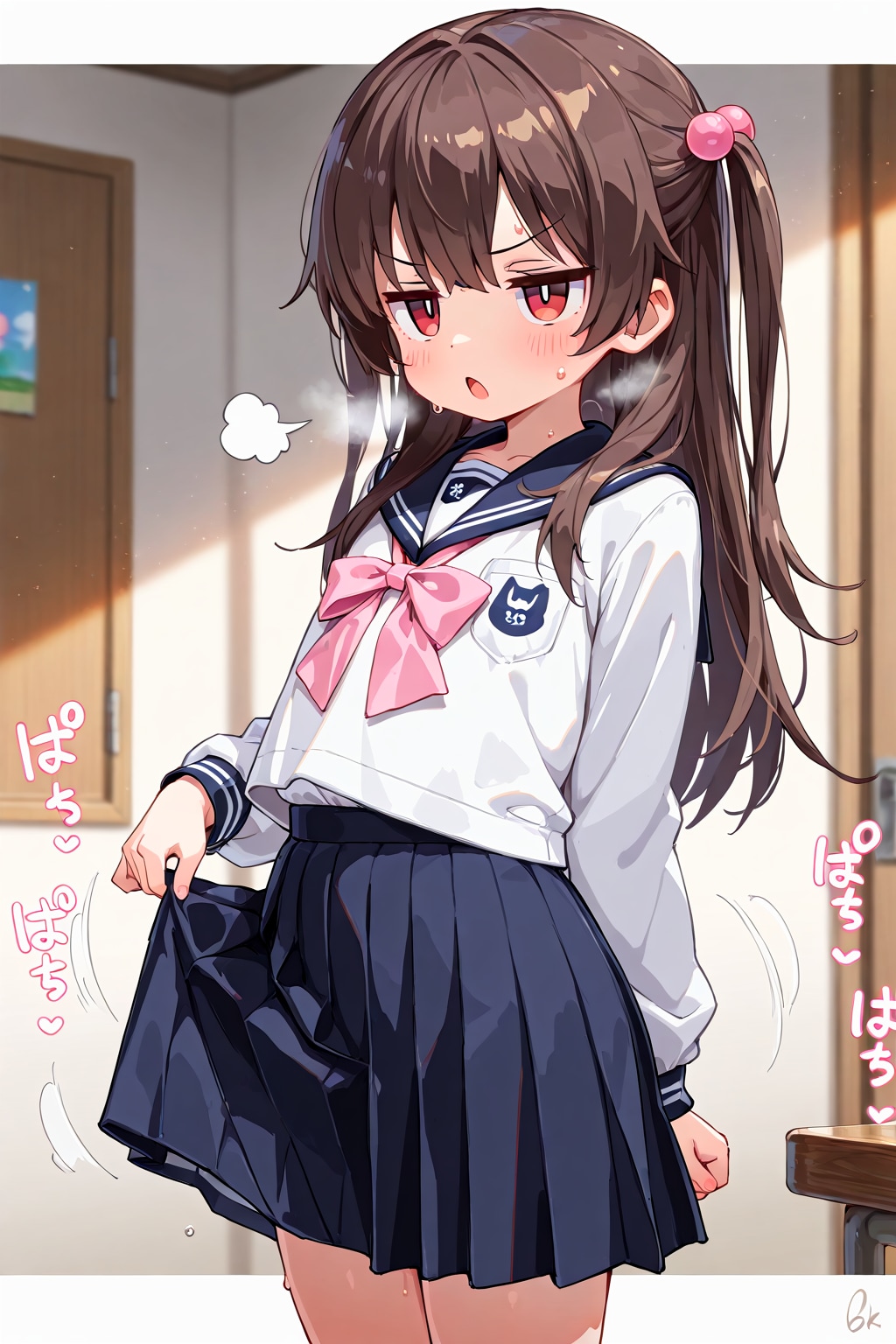 スカートパタパタ