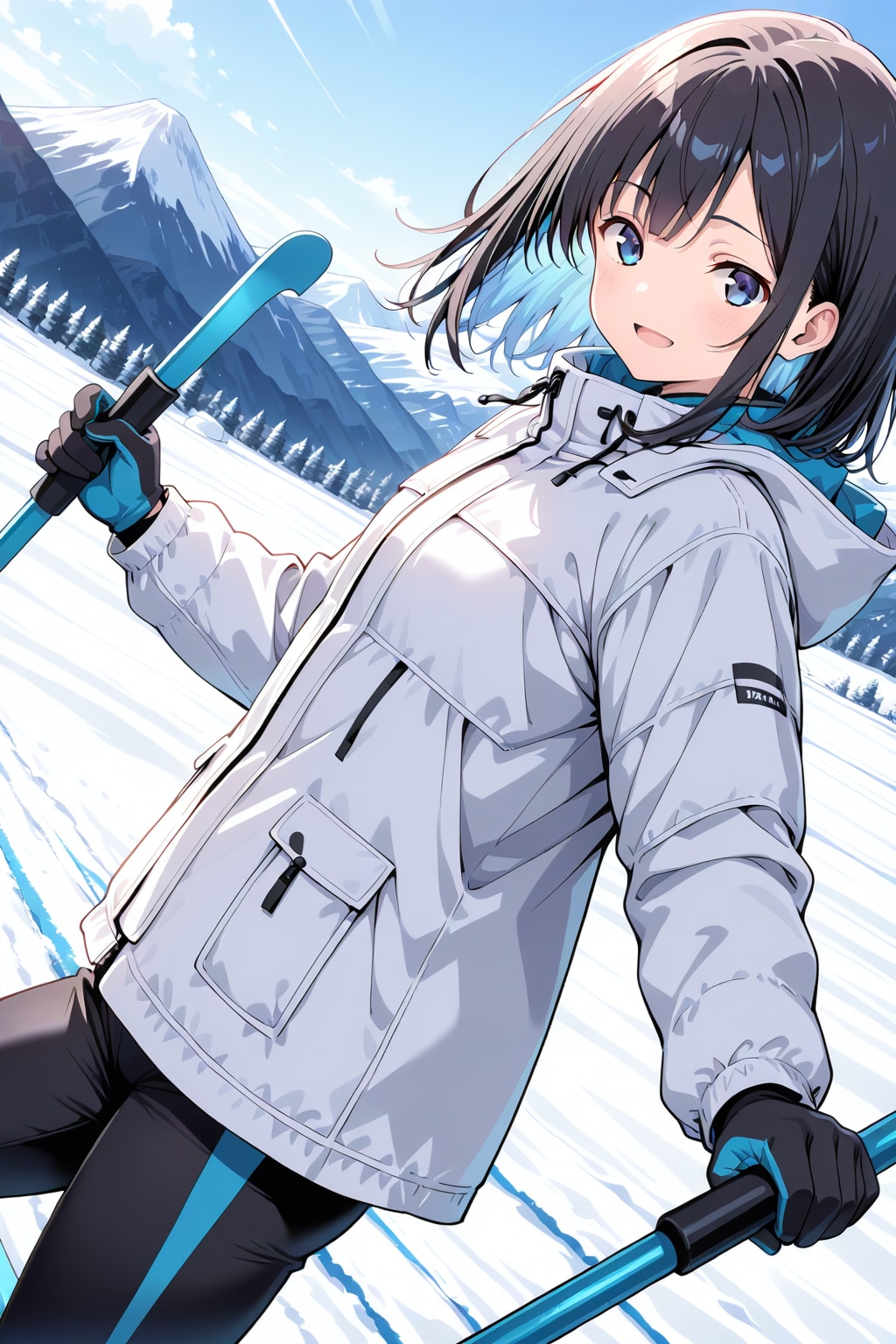 雪山でスキー🎿 | の人気AIイラスト・グラビア