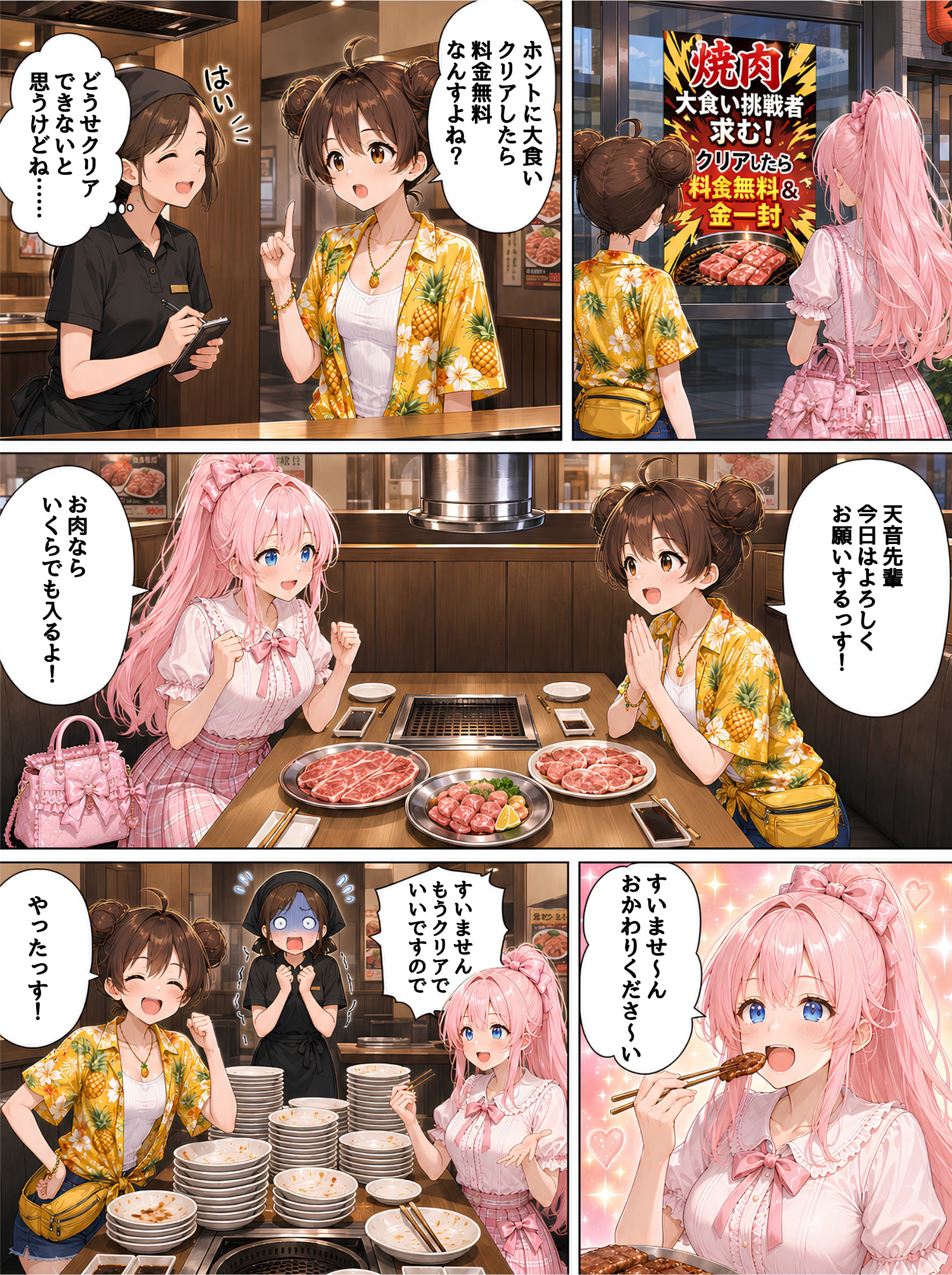 天音、焼肉無双！ | の人気AIイラスト・グラビア