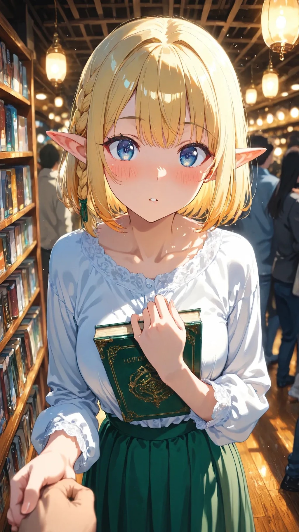 🧝‍♀️📚「本より人の方が多くありませんか……？」