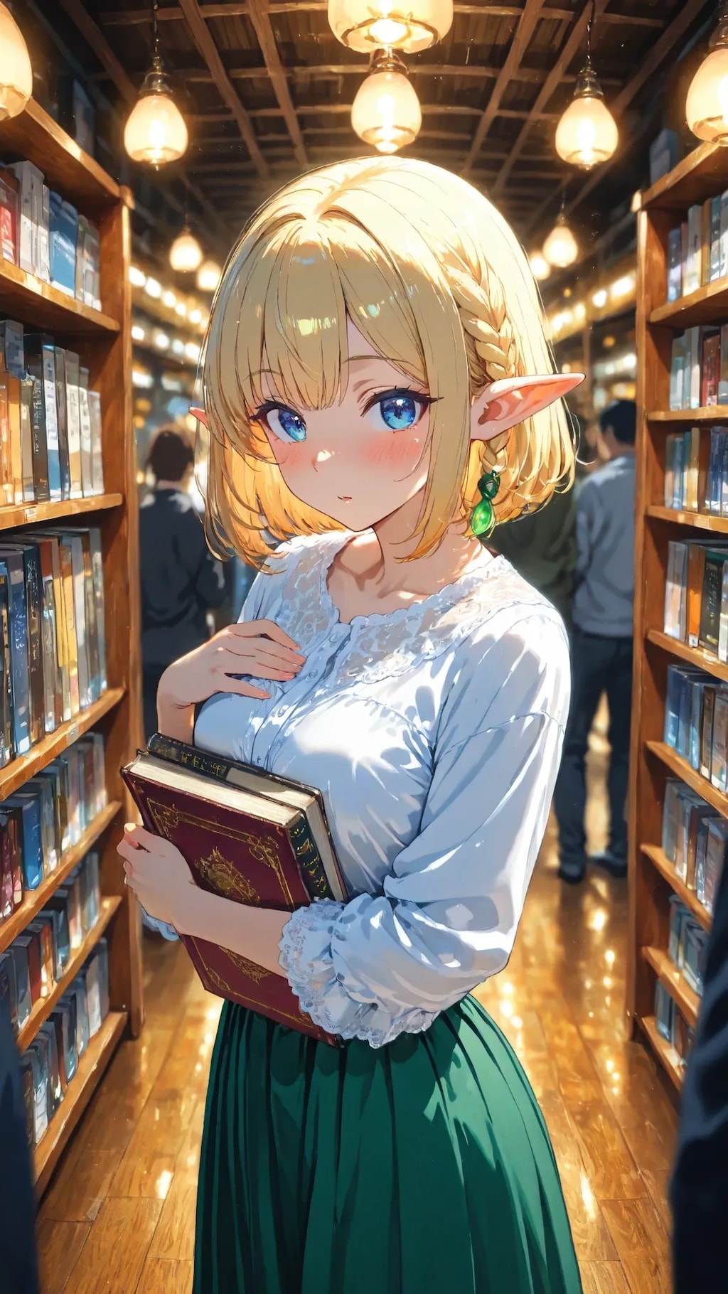 🧝‍♀️📚「本より人の方が多くありませんか……？」