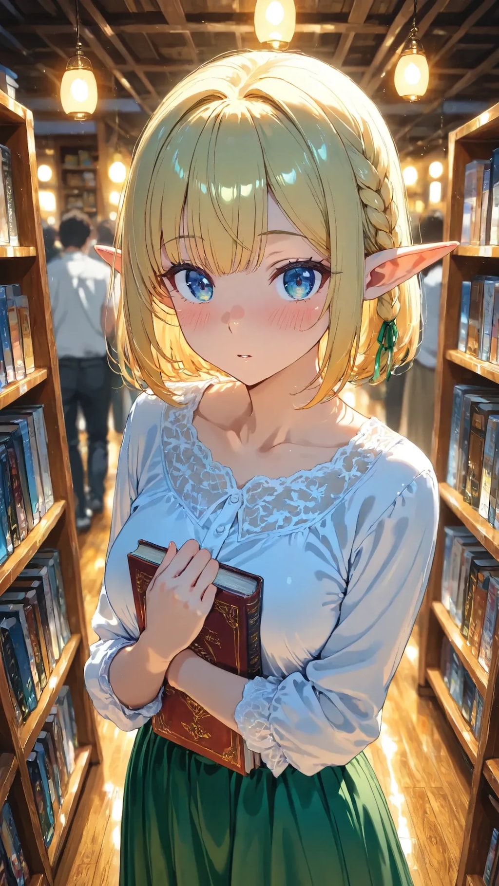 🧝‍♀️📚「本より人の方が多くありませんか……？」