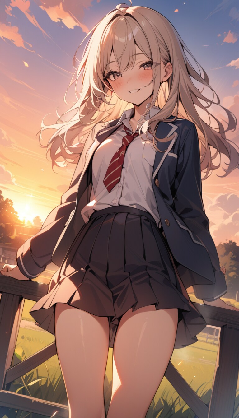 放課後の夕焼け