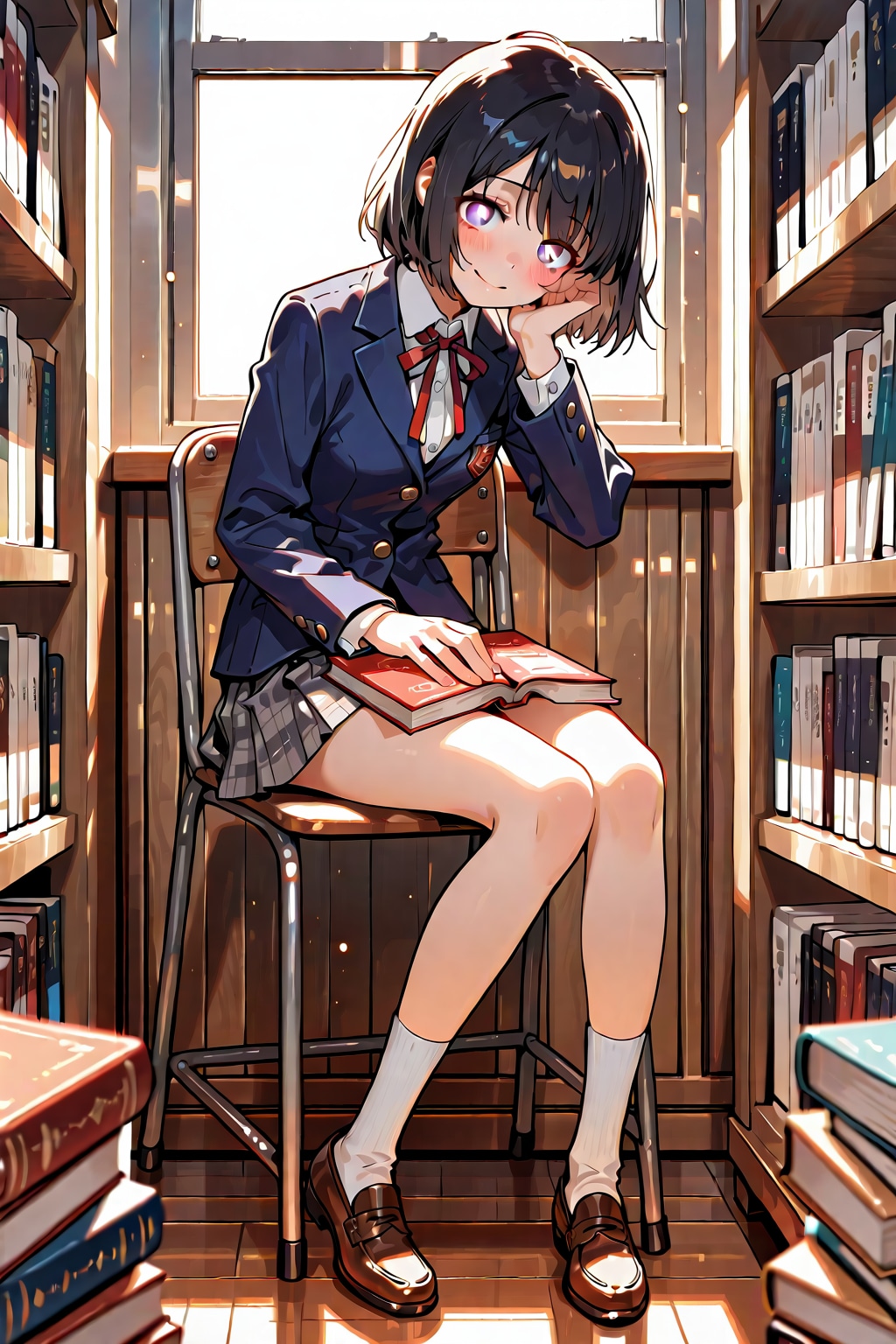 図書館の和光先生 | の人気AIイラスト・グラビア