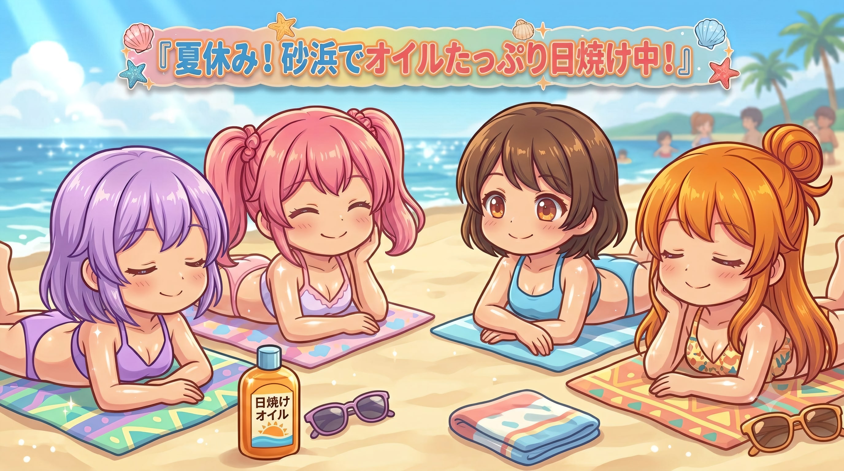 今日の夏休み（オイルたっぷり日焼け中２）