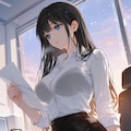 冬、書類に目を通す葵さん(PixAI版リメイク) 7枚目