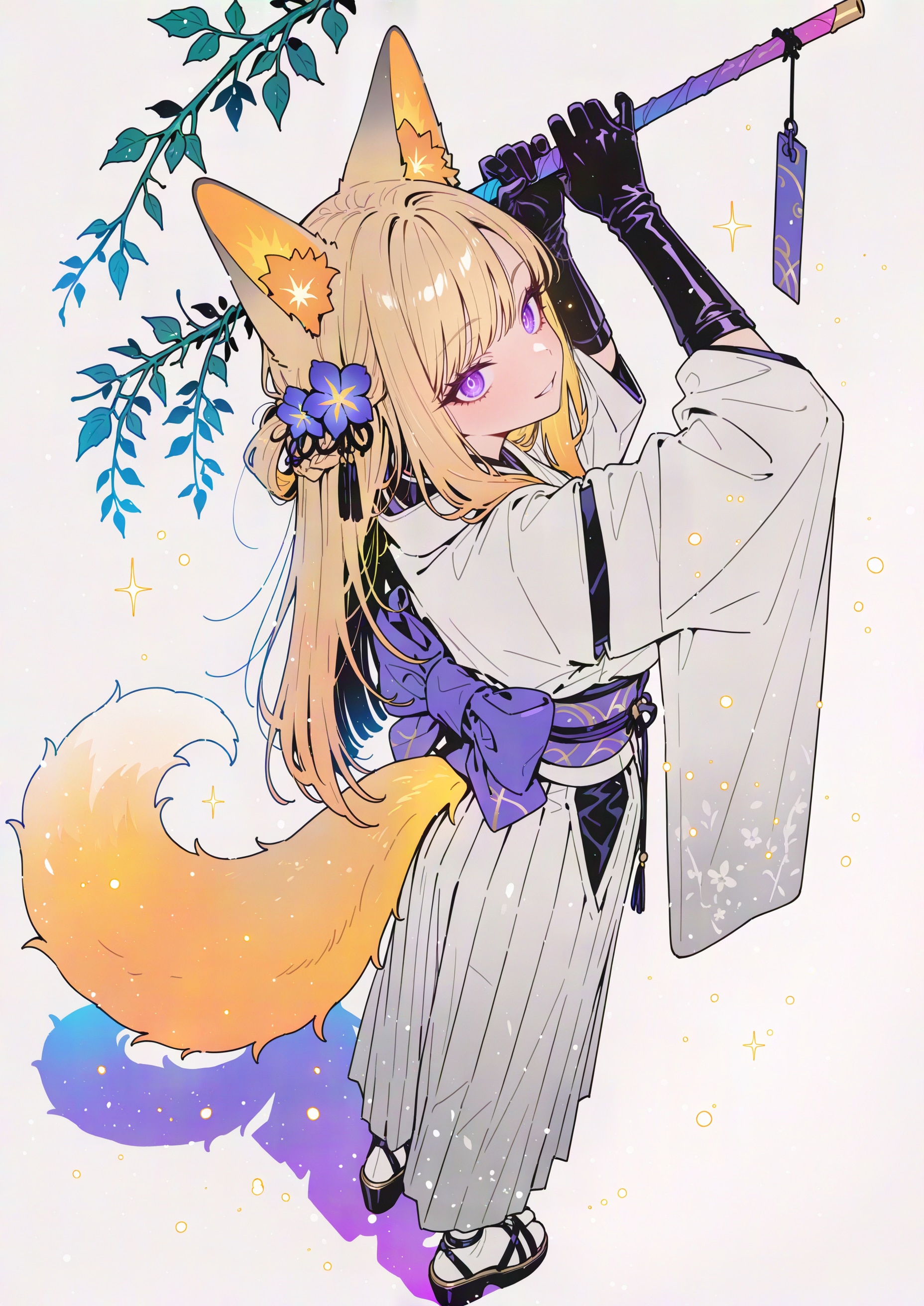 お狐様と煤払い | の人気AIイラスト・グラビア