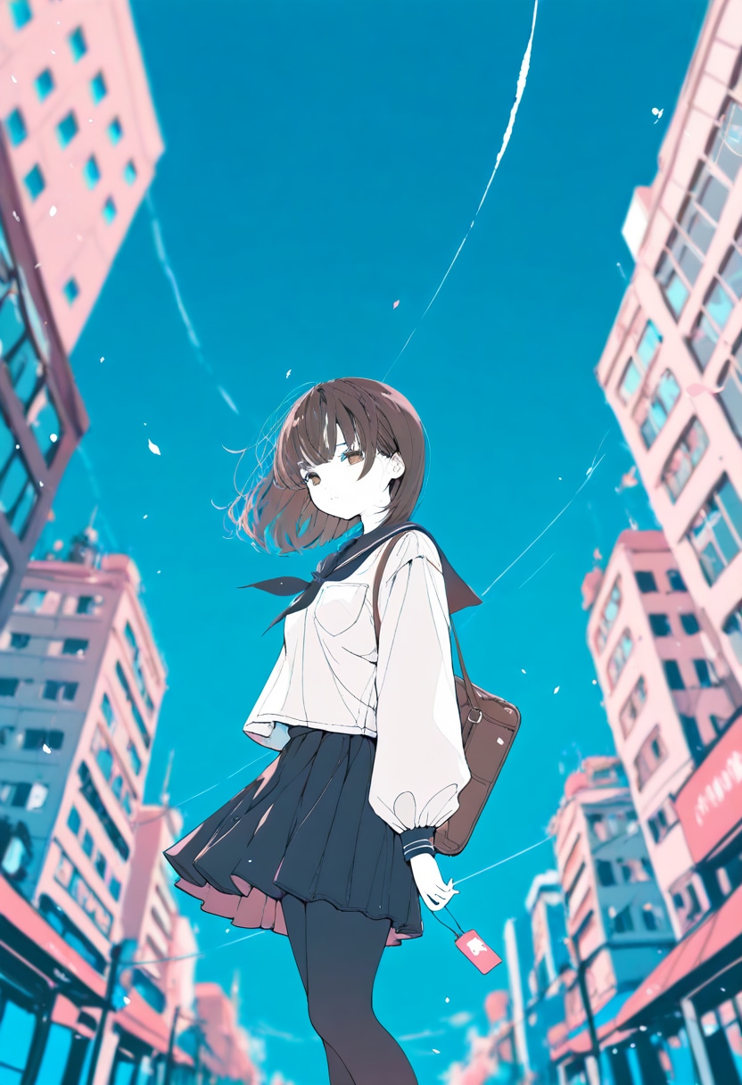 Girl in flat color(3) | の人気AIイラスト・グラビア