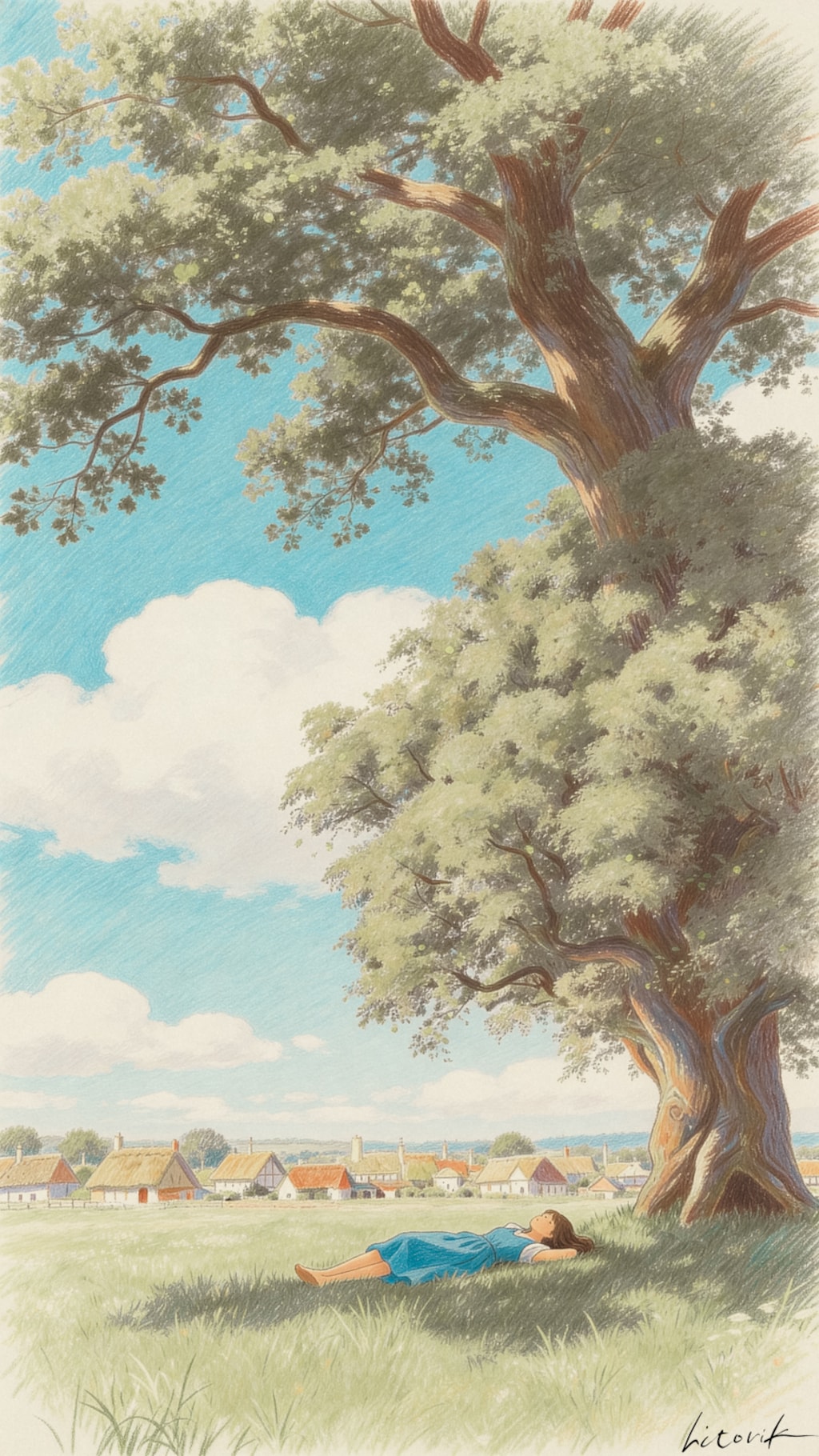 大きな木の下で／スマホ壁紙アーカイブ